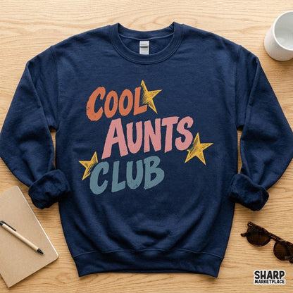 Cool Aunts Club retro pink typography PNG design perfect for trendy t-shirts and custom sublimation