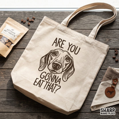 Funny dachshund shirt graphic featuring a hungry dog with begging eyes for animal lovers shirt printing