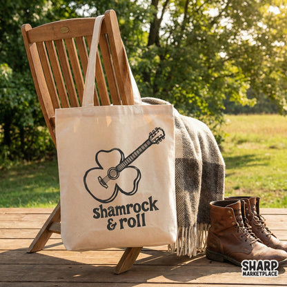 Shamrock & Roll PNG, St Patricks Day Guitar Shirt Design - 300 DPI Design