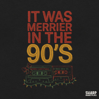 Retro Christmas cassette tape sublimation PNG design featuring 90s holiday nostalgia for t-shirts and apparel