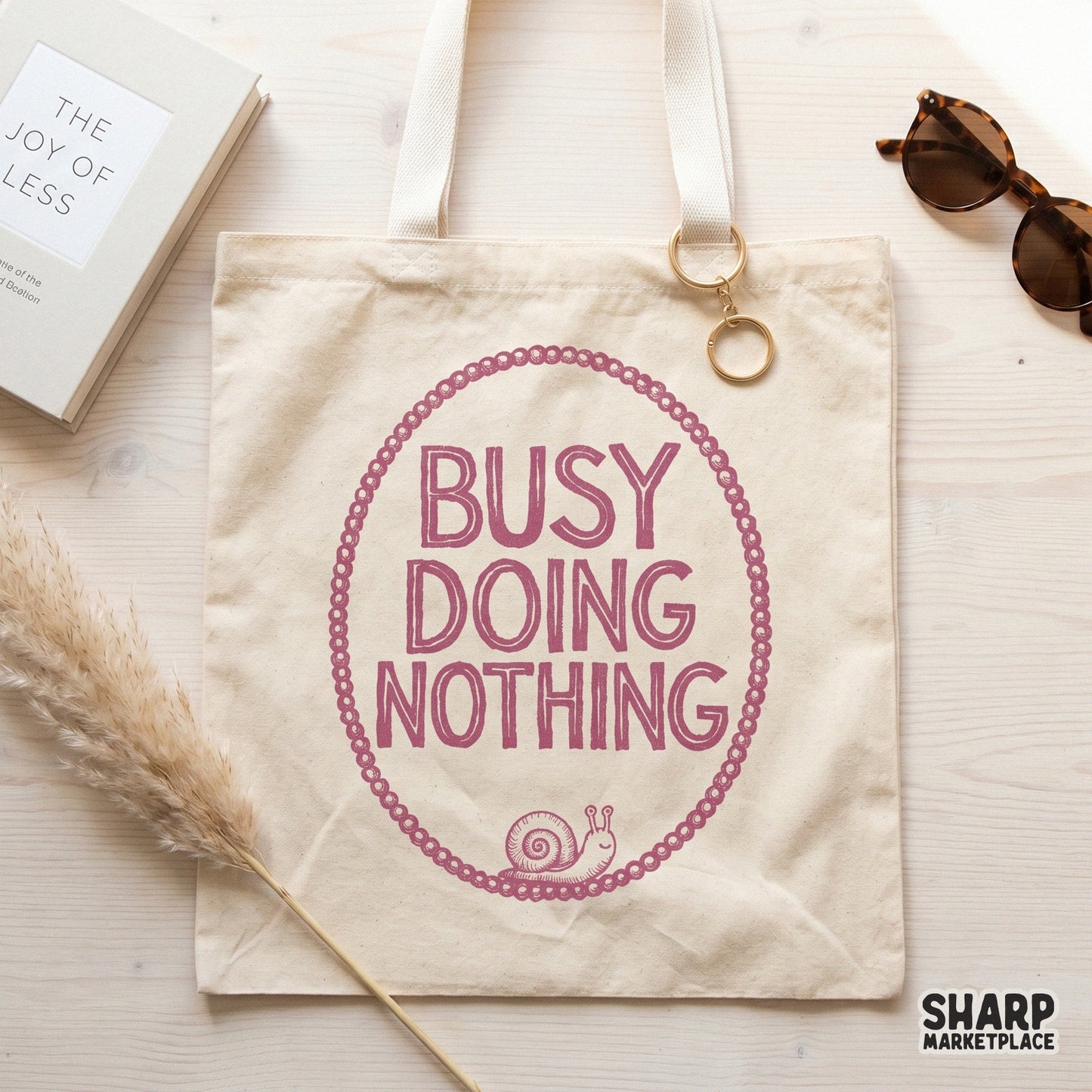 Busy Doing Nothing cute snail PNG for sarcastic introvert aesthetic t-shirts and slow living digital design projects