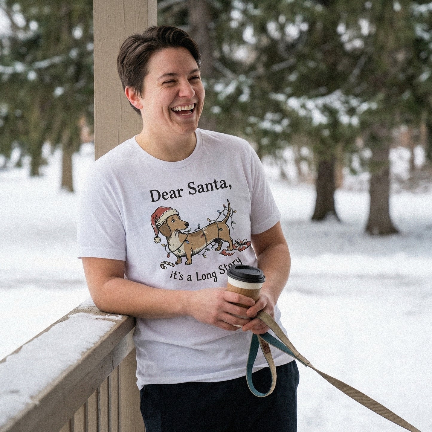 Dear Santa It's a Long Story PNG, Funny Dachshund Dog Christmas Shirt -