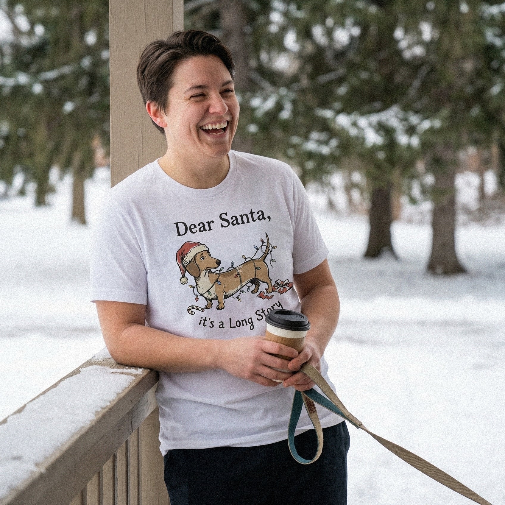 Dear Santa It's a Long Story PNG, Funny Dachshund Dog Christmas Shirt -