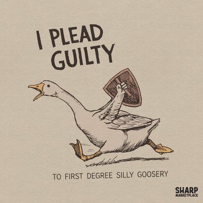 Sarcastic silly goose running shield art funny animal meme png design for custom t-shirts and retro apparel