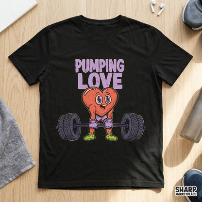 Pumping Love Shirt Png, Gym Workout Sublimation Png, Funny