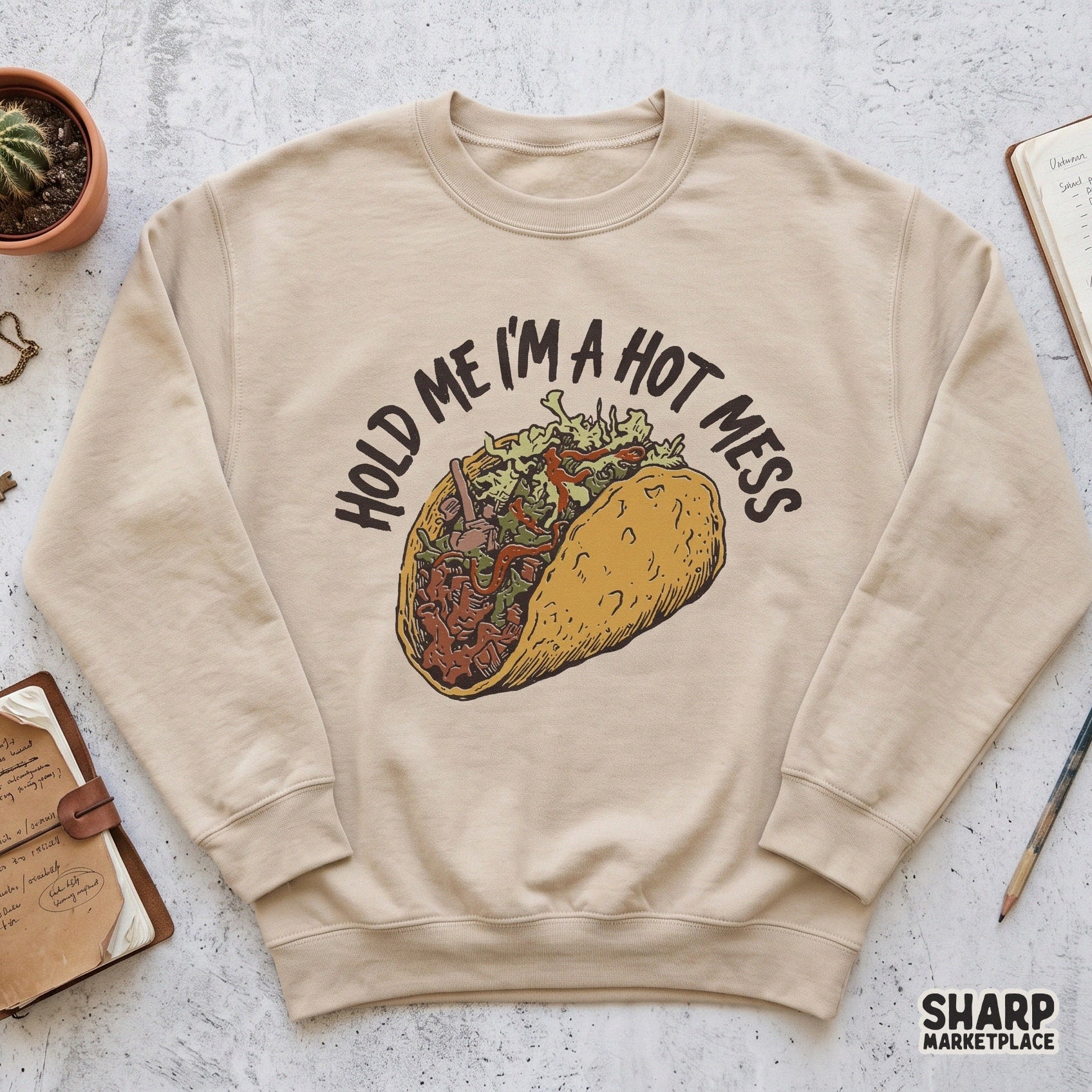 Hold Me I'm A Hot Mess retro sarcastic png for funny sublimation t-shirts and sassy foodie gift apparel designs