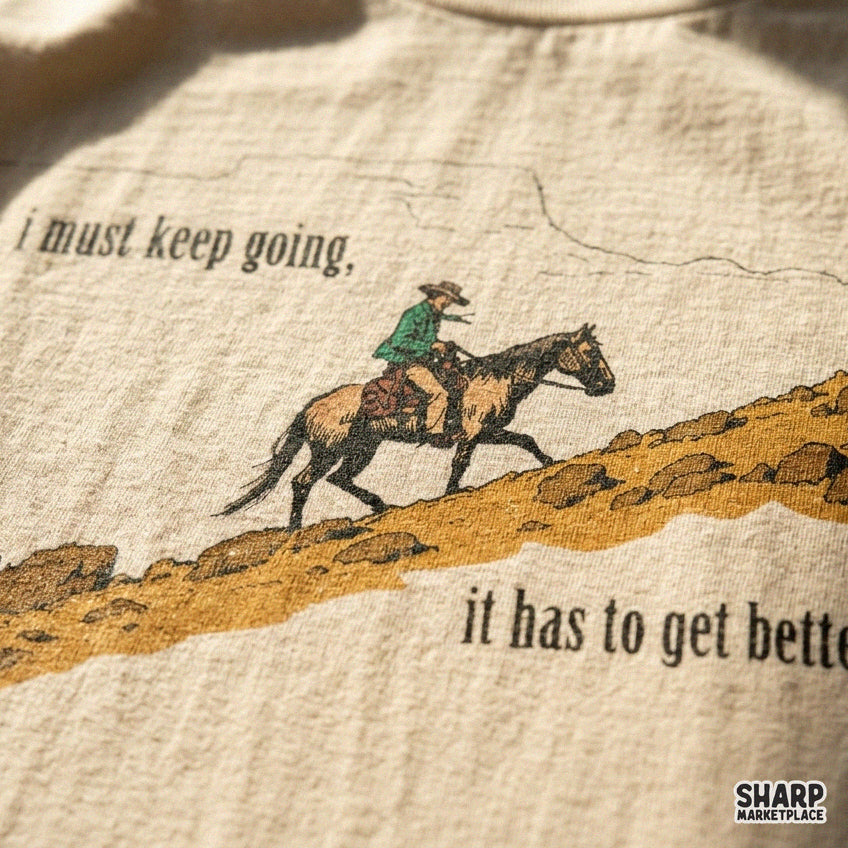 I Must Keep Going, It Has to Get Better Western PNG Shirt
