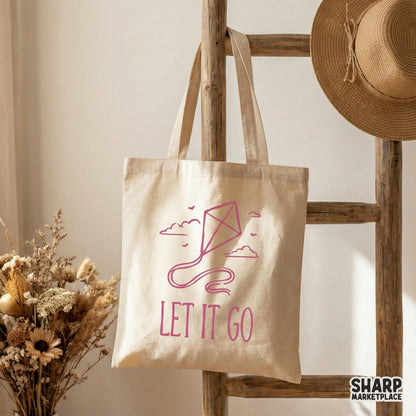 Let It Go Kite Shirt, Minimalist Positive Quote Shirt - 300 DPI Design