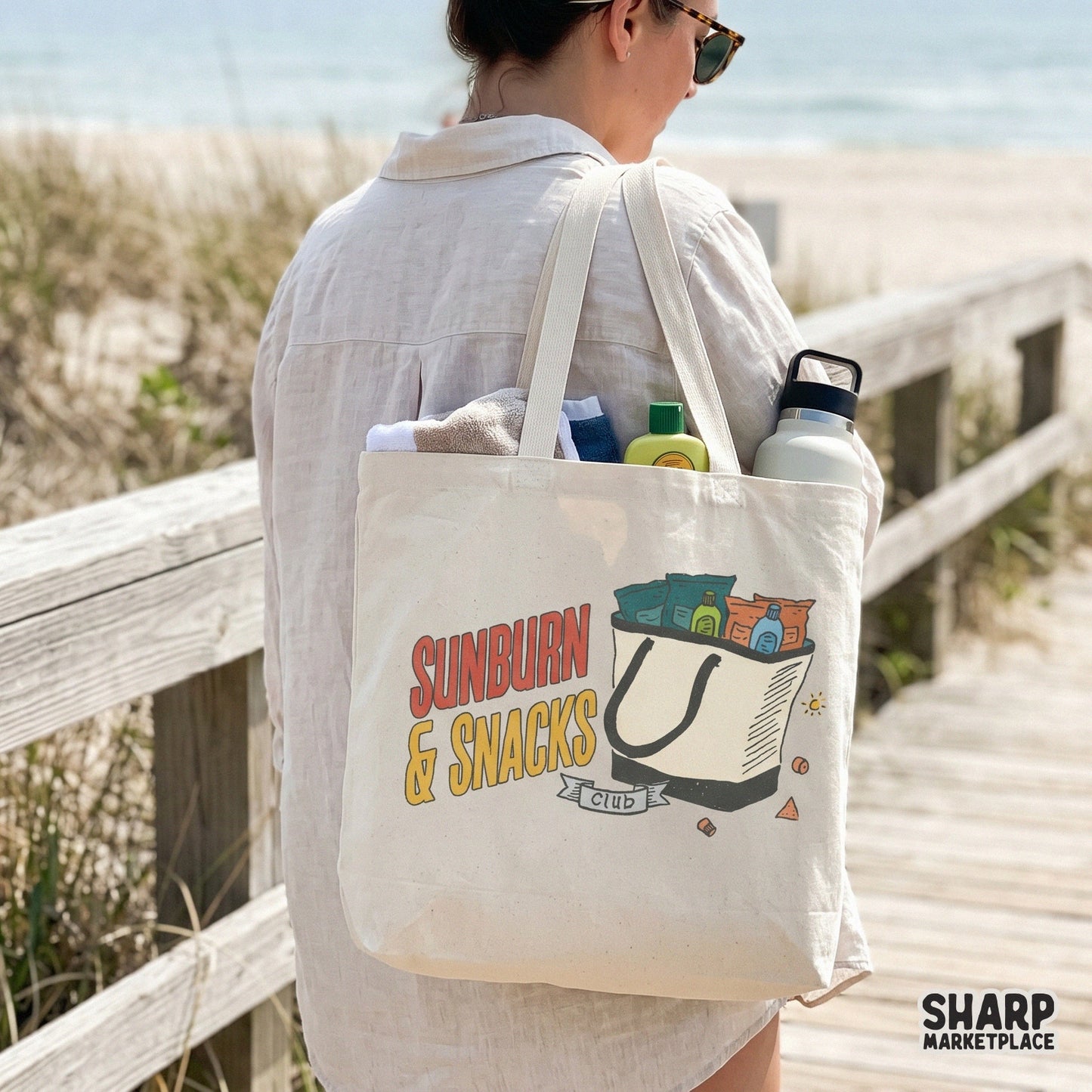 Sunburn and Snacks Club funny summer PNG design for sarcastic beach t-shirts and pool day sublimation crafts