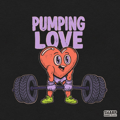 Pumping Love Shirt Png, Gym Workout Sublimation Png, Funny