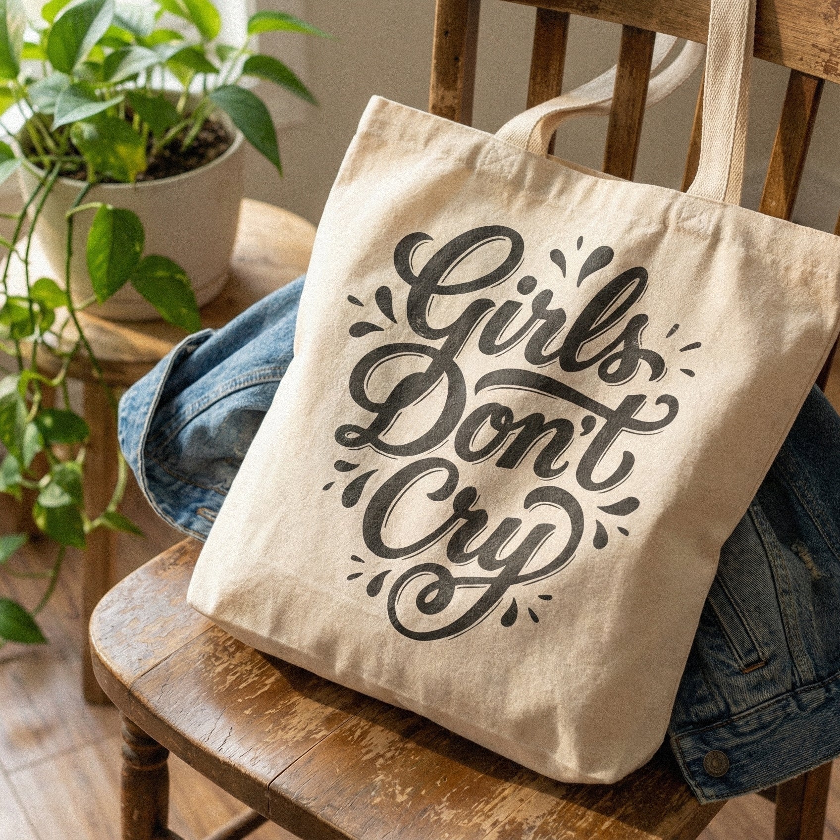 Girls Don't Cry PNG, Motivational Quote Shirt PNG - 300 DPI Design for