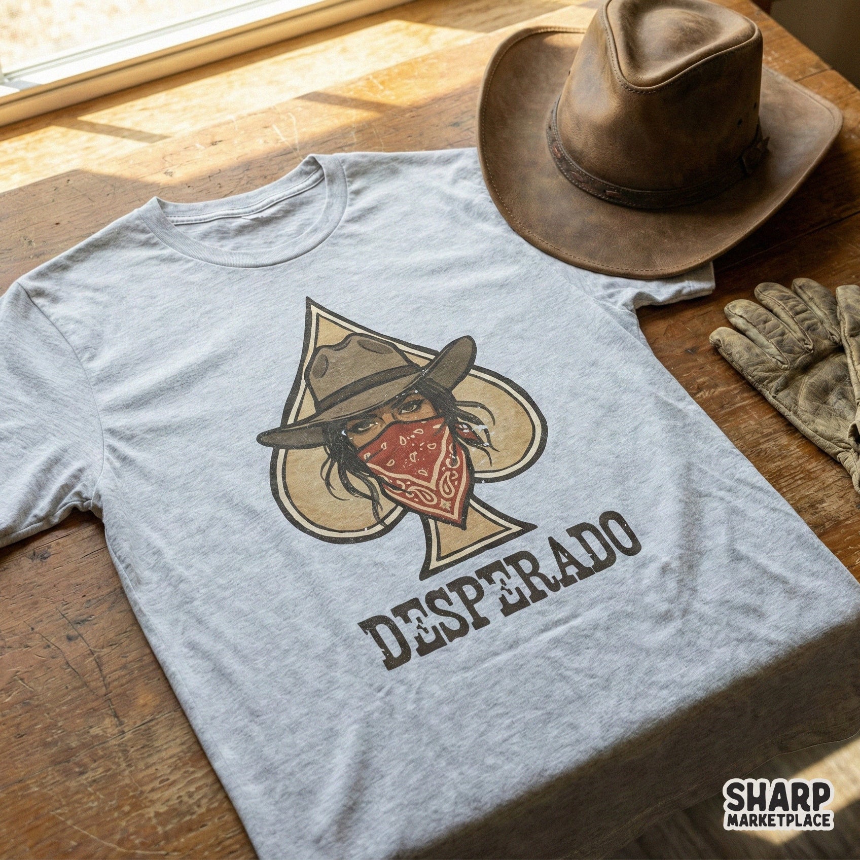 Desperado PNG, Outlaw Western T-Shirt Design - 300 DPI Design for T-Shirt