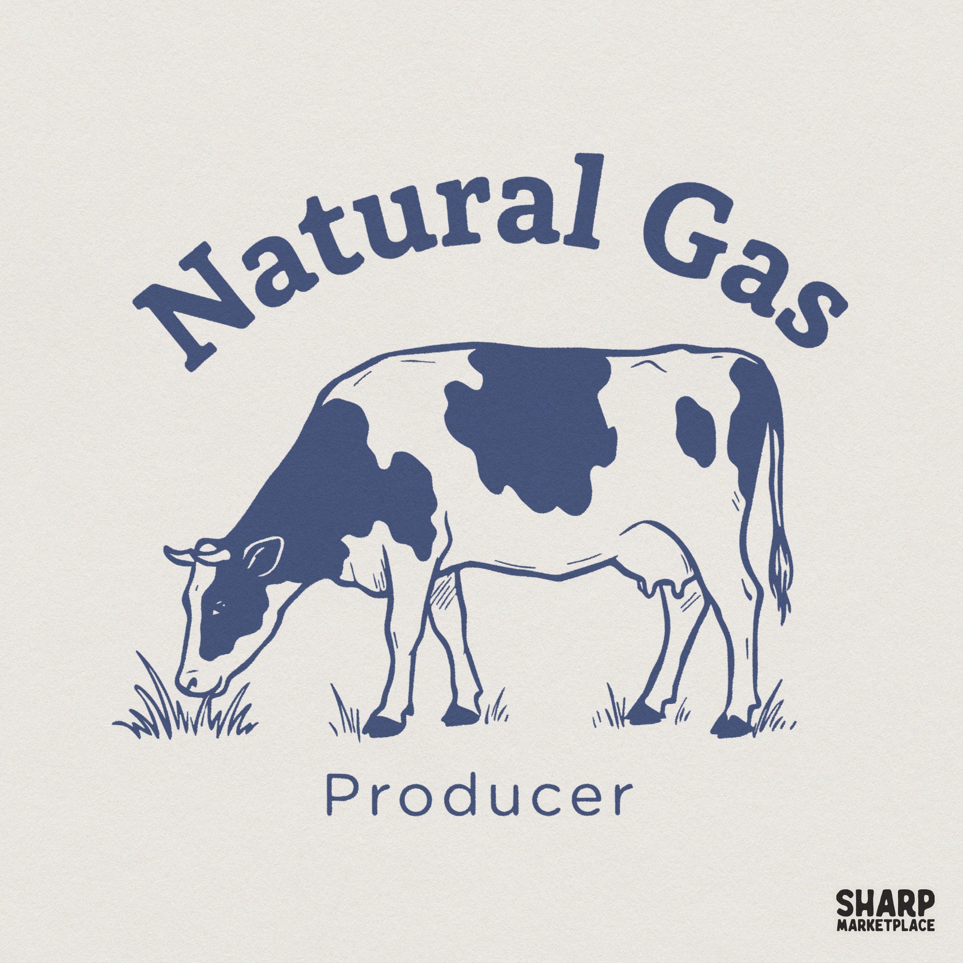 Natural Gas Producer PNG, Funny Cow PNG - 300 DPI Design for T-Shirt
