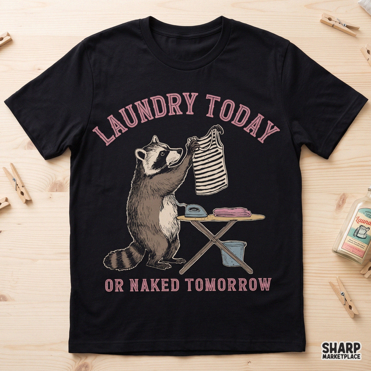 Laundry Today Or Naked Tomorrow Sublimation PNG, Funny