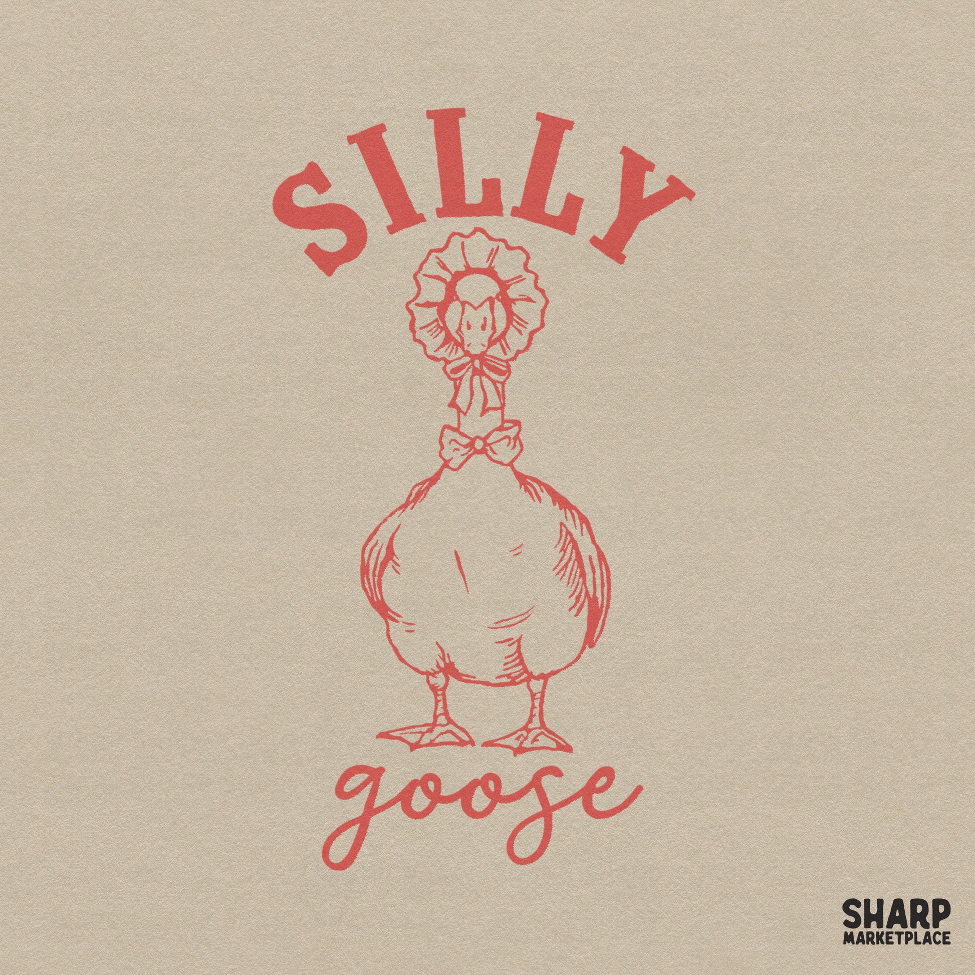 Silly goose wearing a vintage bonnet PNG for coquette aesthetic apparel and trendy sarcastic humor shirt designs