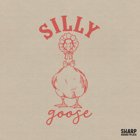 Silly goose wearing a vintage bonnet PNG for coquette aesthetic apparel and trendy sarcastic humor shirt designs