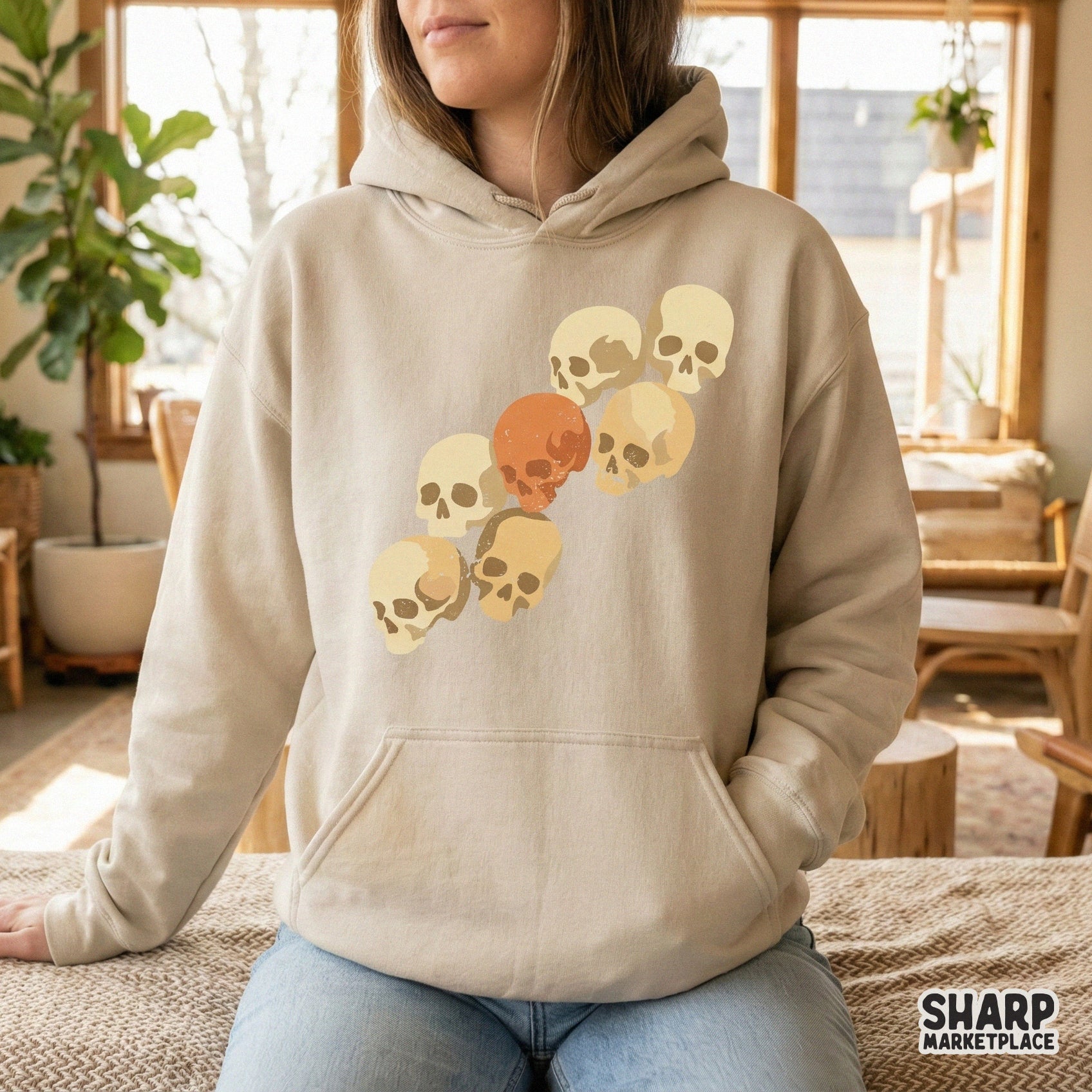 Skull PNG, Watercolor Skull Clipart - 300 DPI Design for T-Shirt