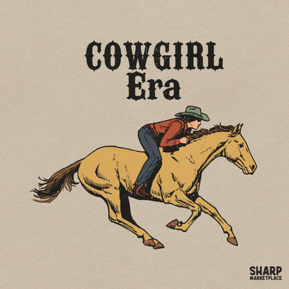 Cowgirl Era Galloping Horse Rider, Vintage Western