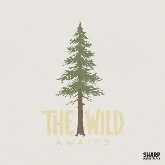 The Wild Awaits Shirt, Camping Shirt - 300 DPI Design for T-Shirt