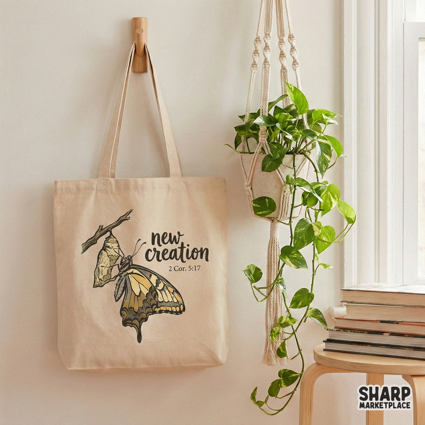 New Creation PNG, Butterfly Christian Shirt - 300 DPI Design for T-Shirt