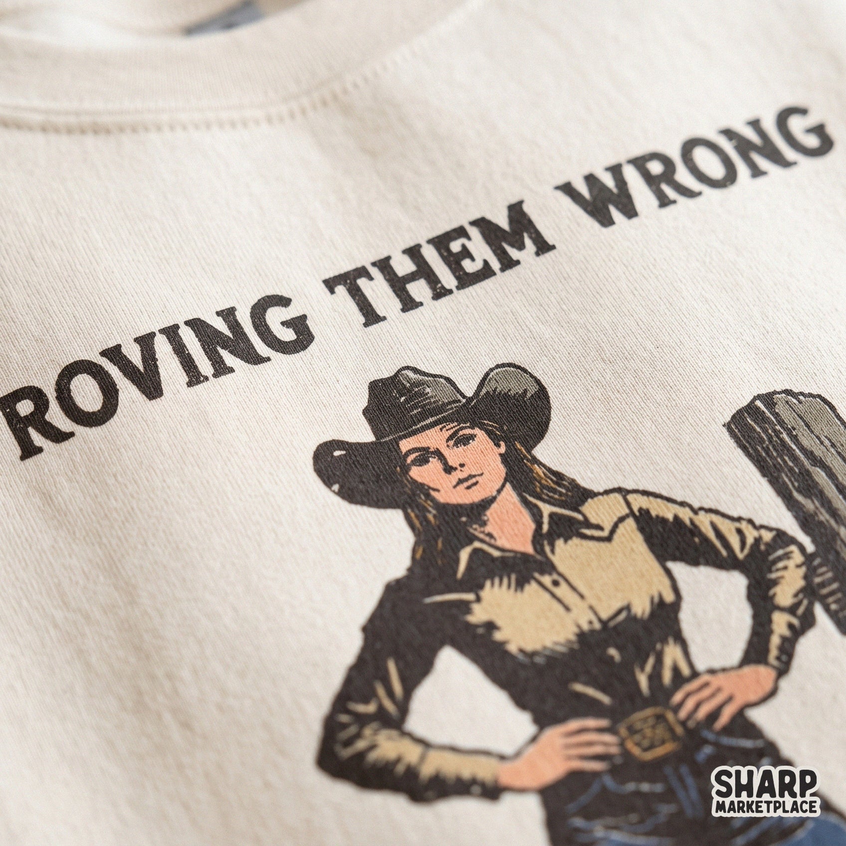 Retro western cowgirl png design with an inspirational daily quote for sublimation t-shirt printing