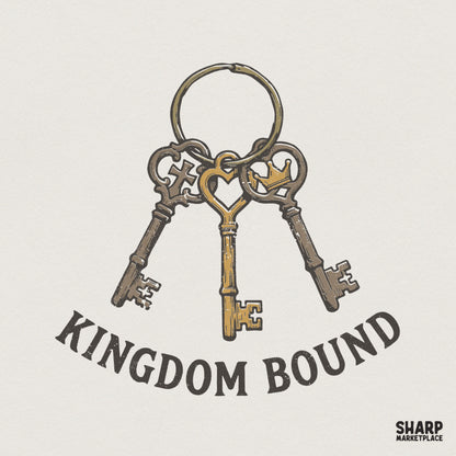 Kingdom Bound PNG, Vintage Keys Christian Shirt - 300 DPI Design for