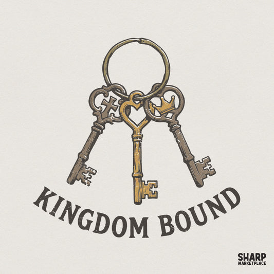 Kingdom Bound PNG, Vintage Keys Christian Shirt - 300 DPI Design for