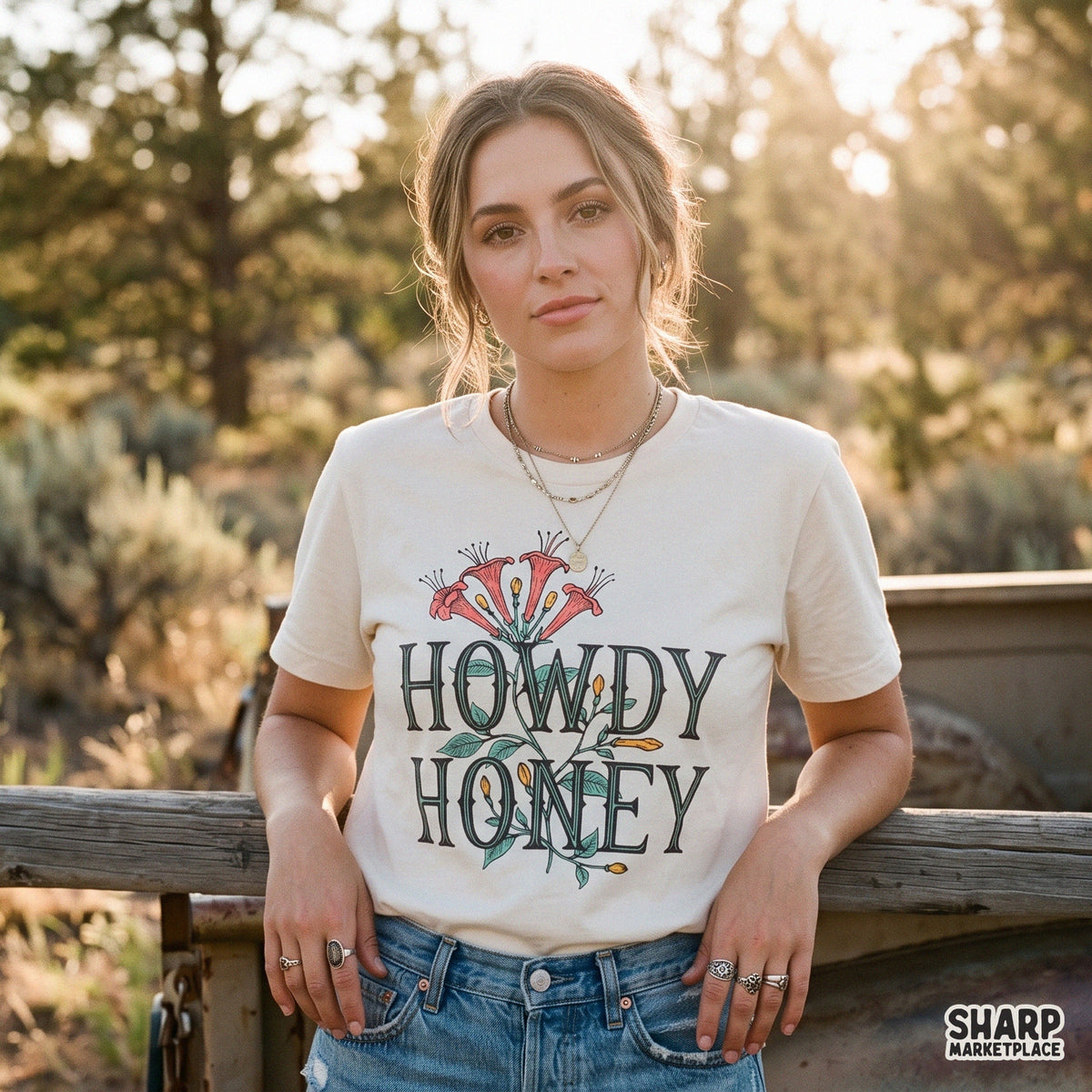Howdy Honey Western PNG, Trendy PNG Botanical Flower