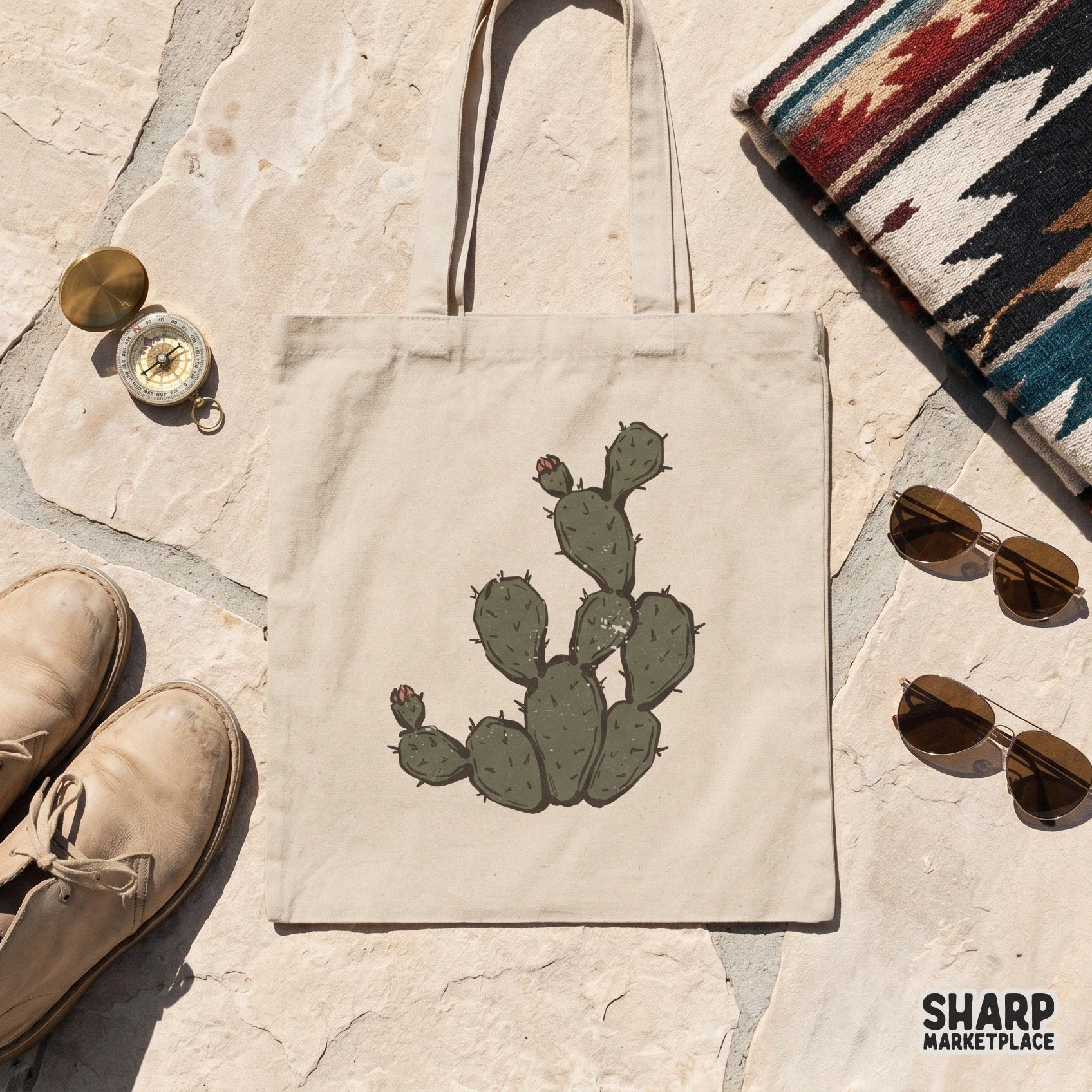 Prickly Pear Cactus Illustration, Western PNG For Trendy PNG - 300 DPI
