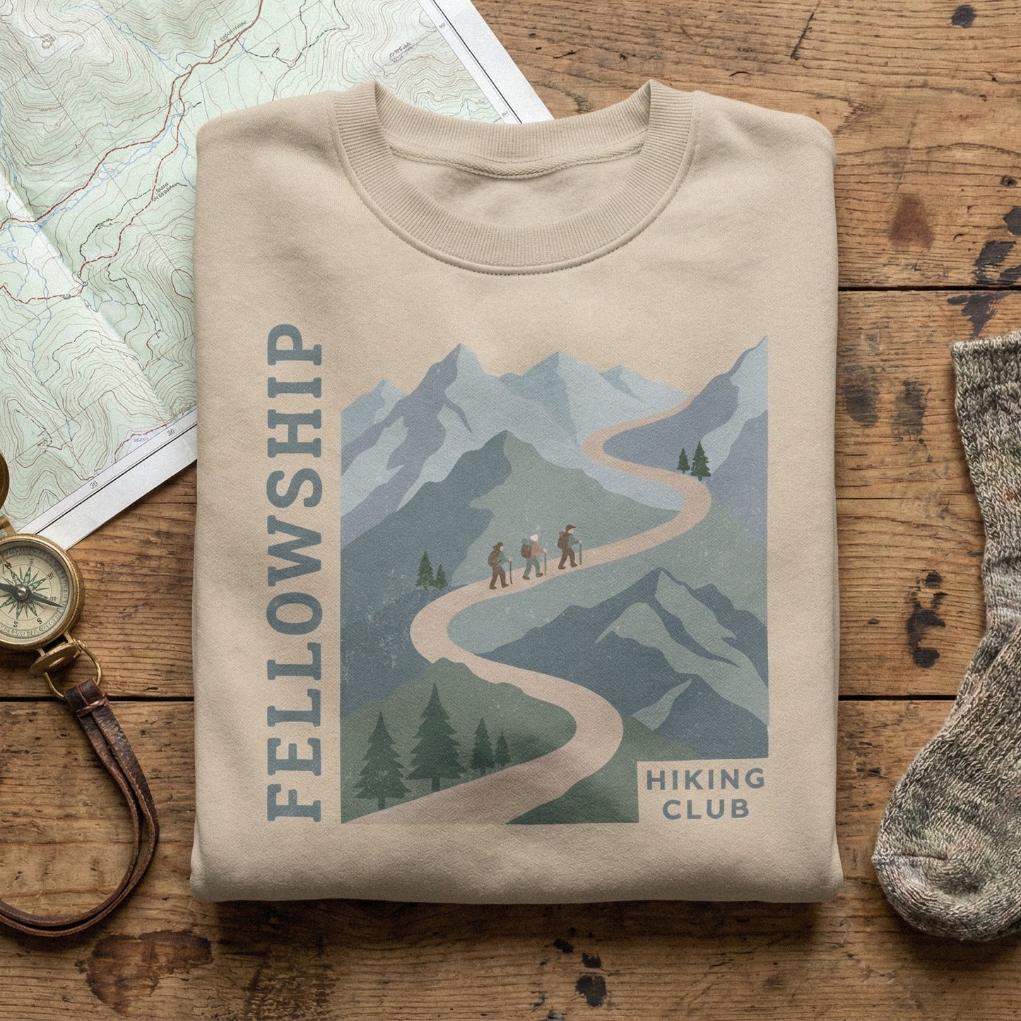 Fellowship Hiking Club PNG, Mountain Adventure Shirt - 300 DPI Design for