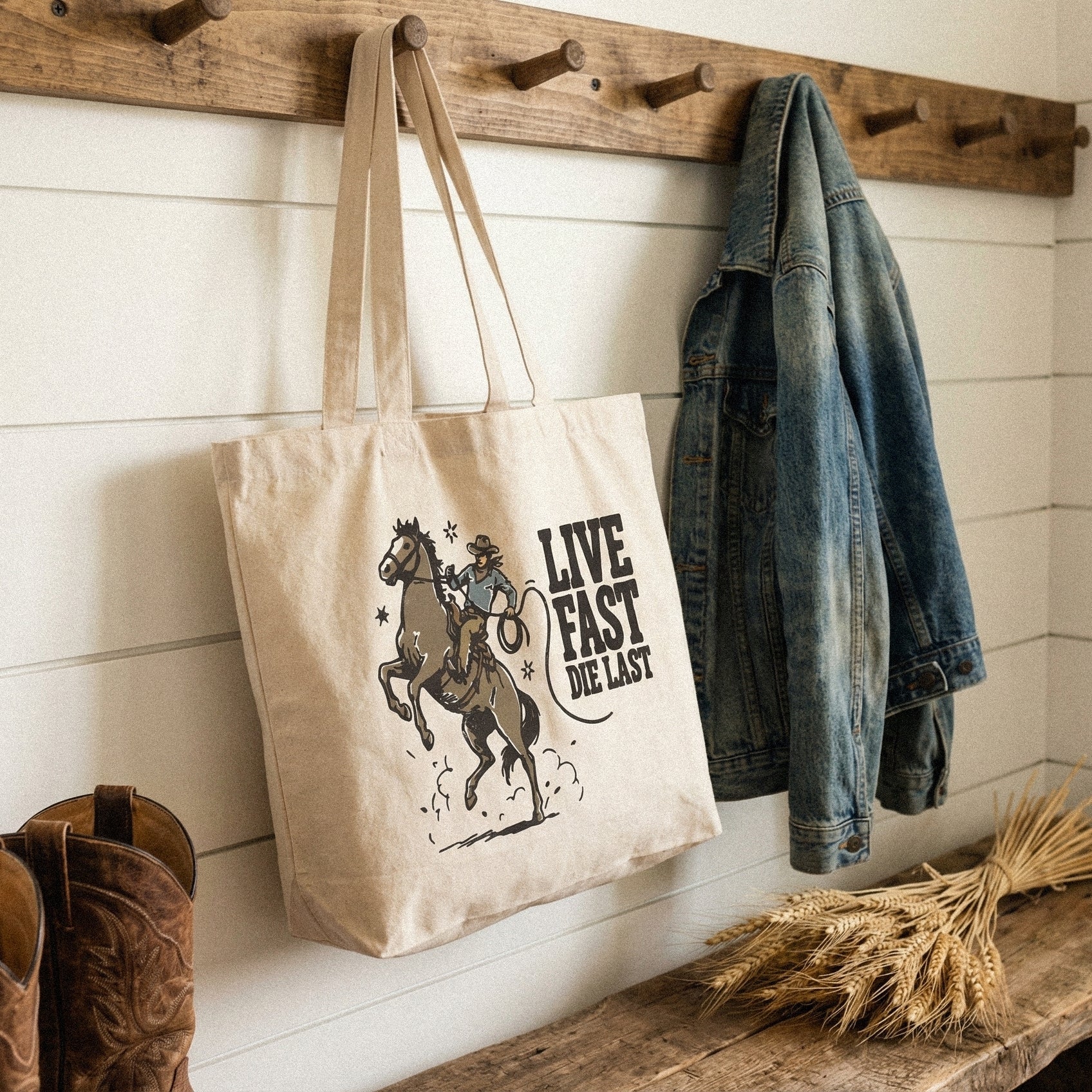 Live Fast Die Last PNG, Cowboy Western Shirt Digital Download - 300 DPI