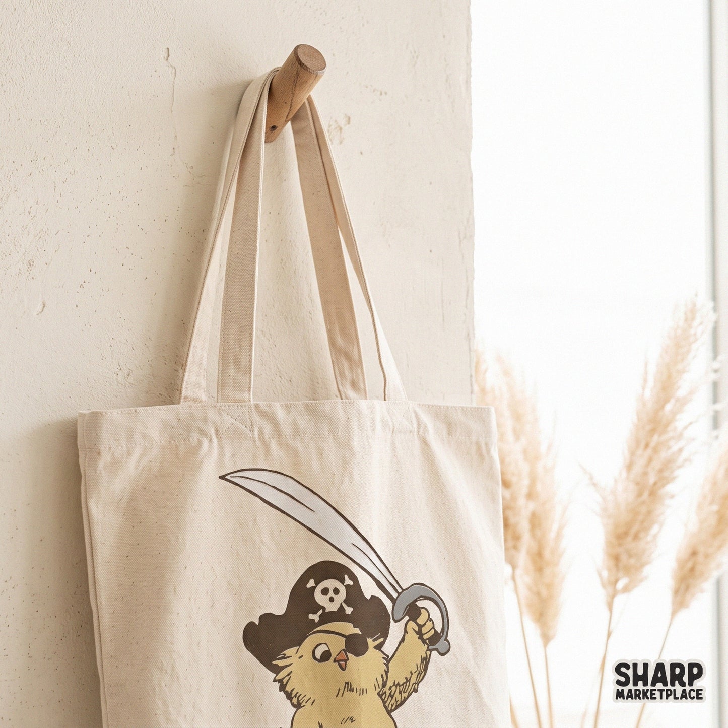 Cute pirate baby chick with sword and eye patch retro illustration for funny kids shirt designs and animal lovers png