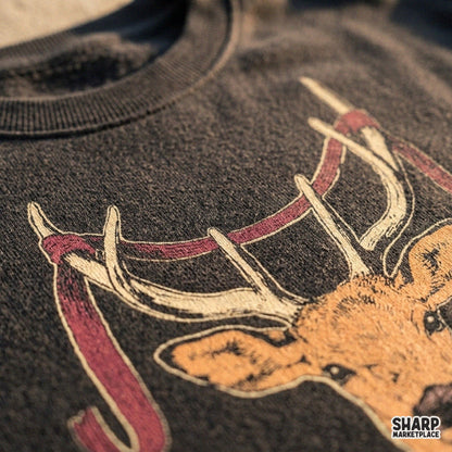 Handsome Buck Wearing Warm Orange Scarf Fall PNG, Trendy