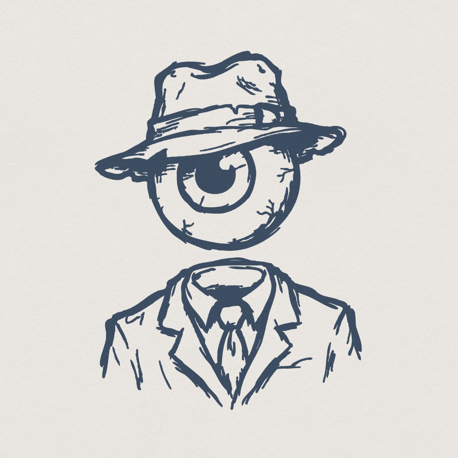 Eyeball in Suit PNG, Surreal Art Printable - 300 DPI Design for T-Shirt