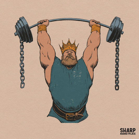 Bearded King Weightlifter Overhead Barbell Chains, Trendy
