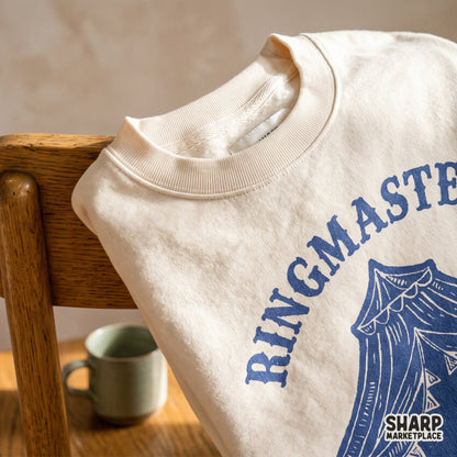 Funny circus tent sublimation design featuring Ringmaster of the Shit Show text for sarcastic mom life shirts and apparel