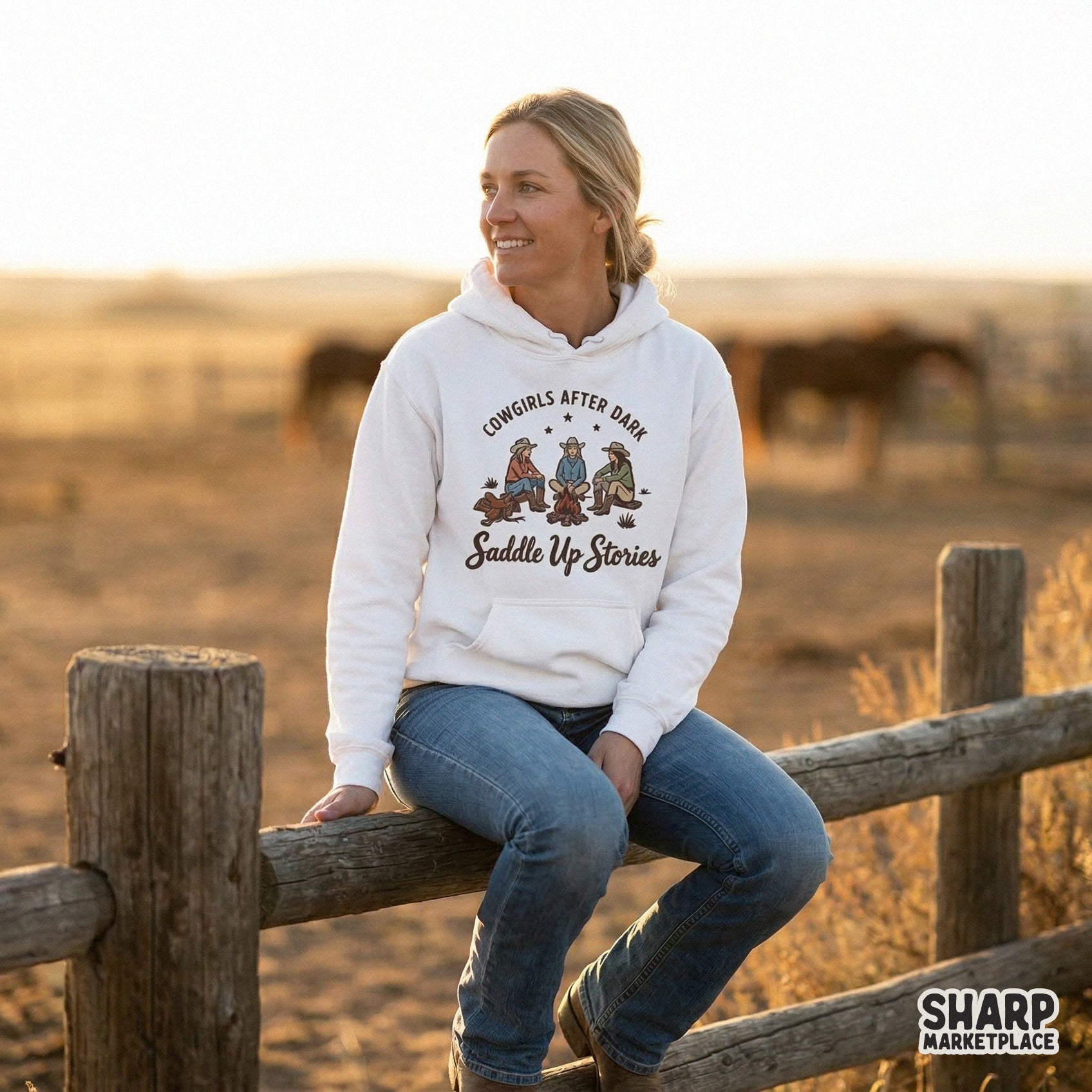 Cowgirls After Dark PNG Design, Saddle Up Stories Western Graphic - 300