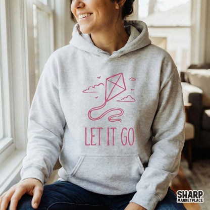 Let It Go Kite Shirt, Minimalist Positive Quote Shirt - 300 DPI Design