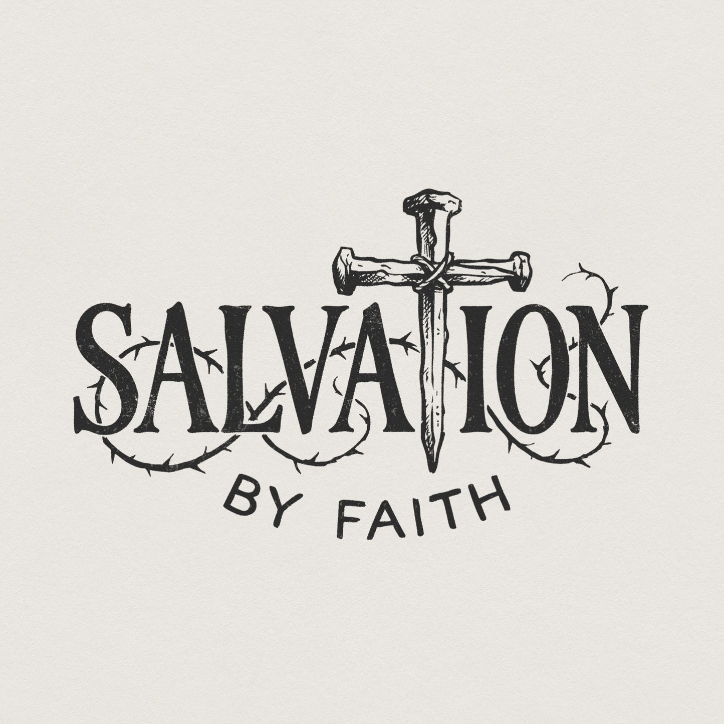 Salvation By Faith PNG, Christian Shirt Design - 300 DPI Design for T-Shirt