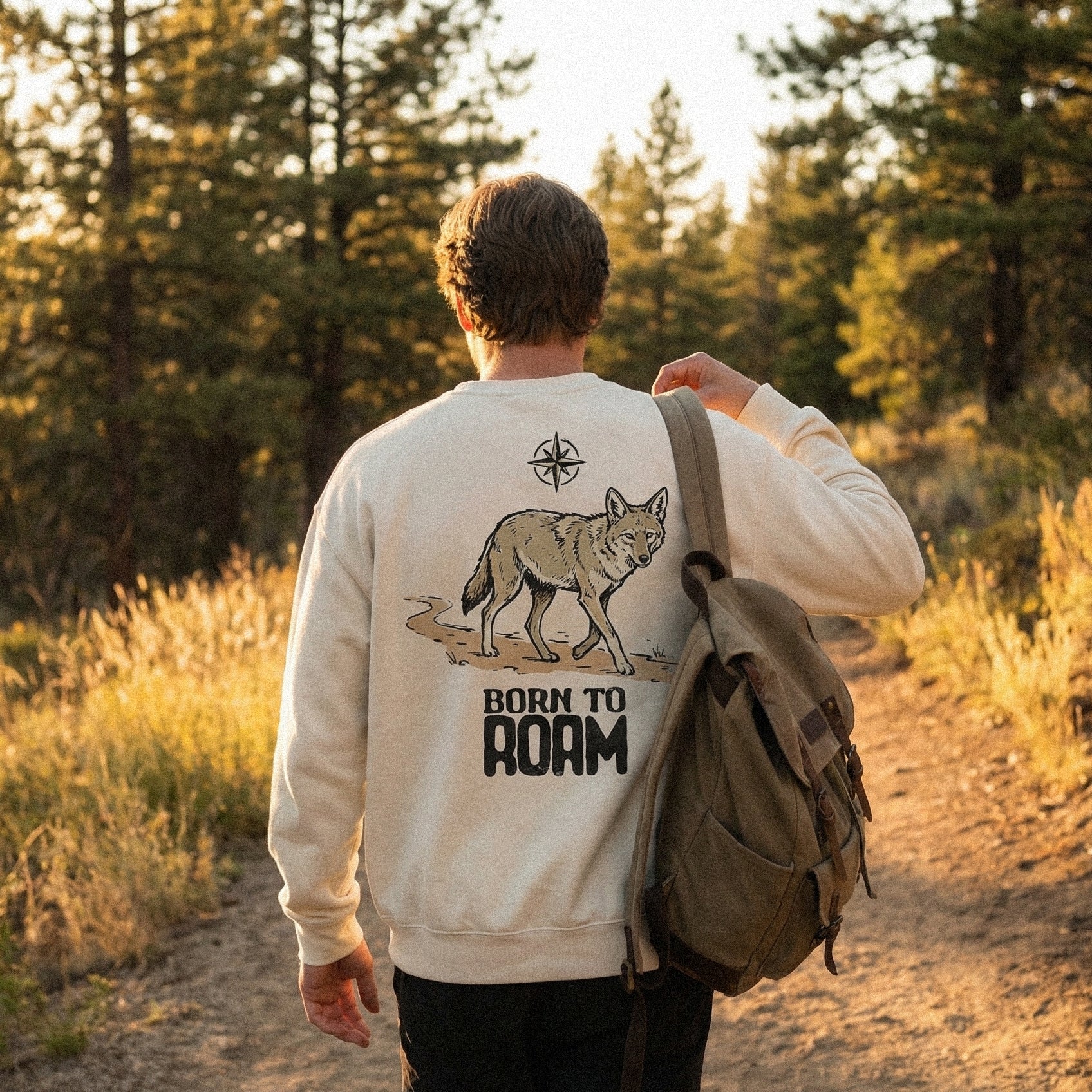 Born To Roam PNG, Coyote Wild Animal Art - 300 DPI Design for T-Shirt