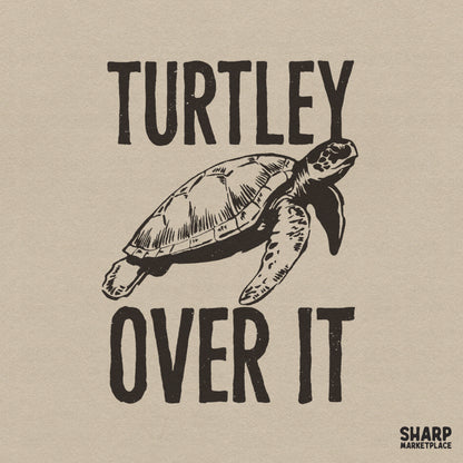 Funny sarcastic sea turtle meme shirt design with beach sublimation graphics for summer apparel