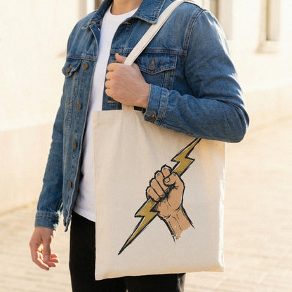 Power Fist Lightning Bolt PNG, Hand Drawn Strength Symbol - 300 DPI