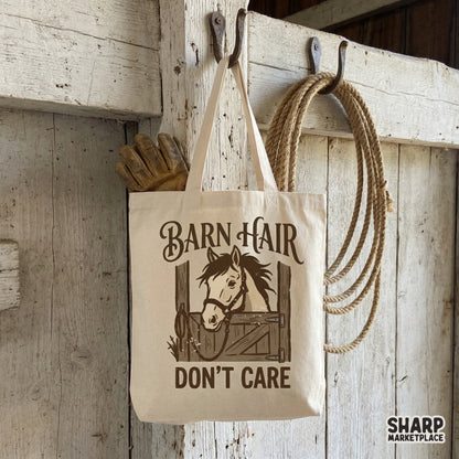 Funny horse lover sublimation design with a hand-drawn horse in a barn stall, perfect for printing on apparel, tumblers, or farmhouse decor.