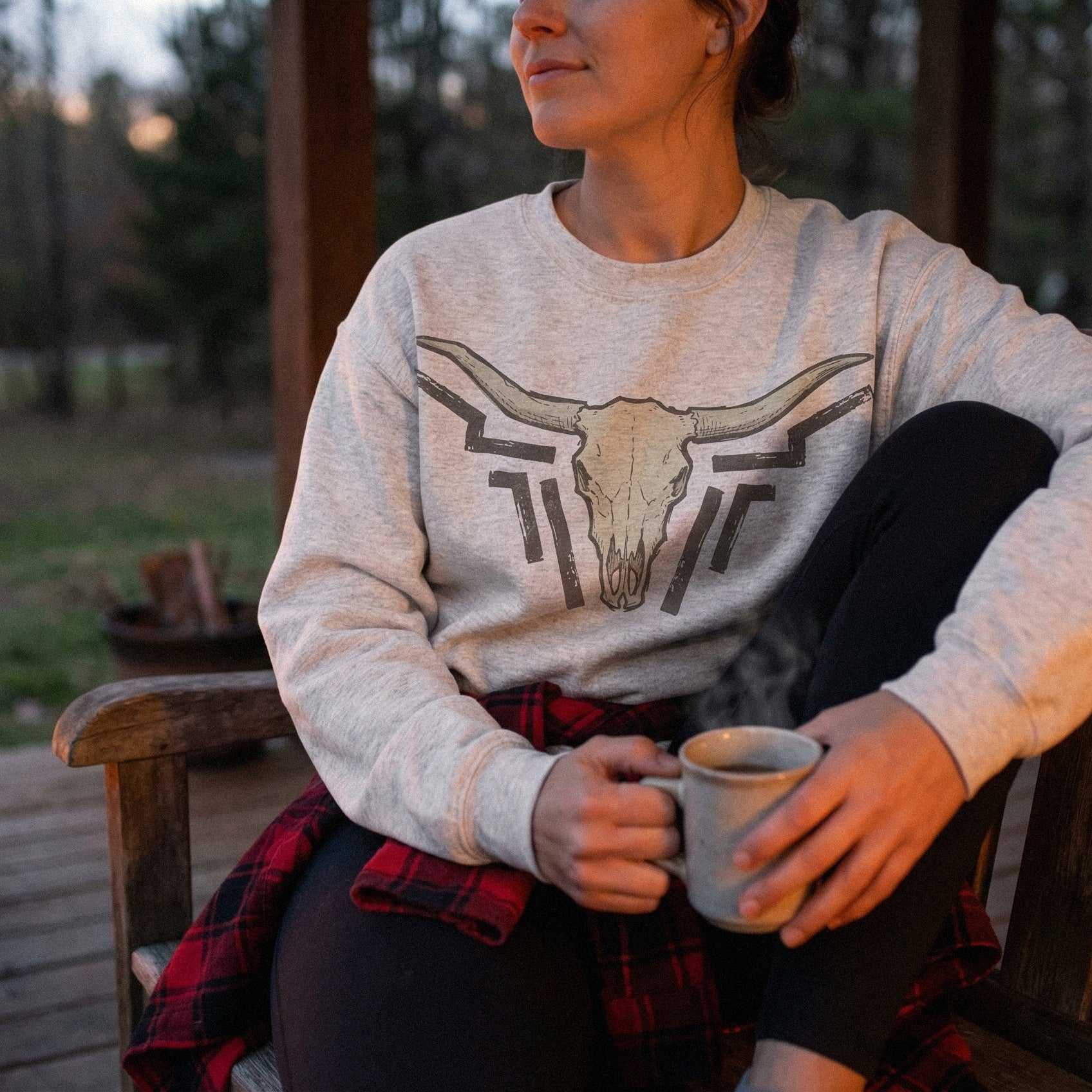 Longhorn Skull PNG, Western Boho Wall Art - 300 DPI Design for T-Shirt