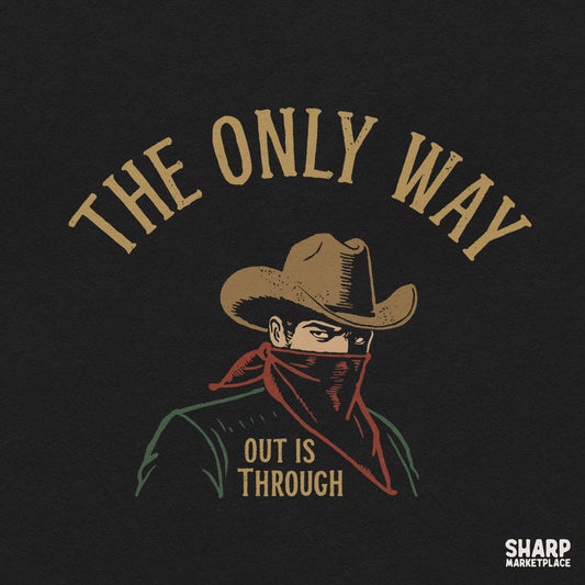 Masked outlaw cowboy western graphic PNG design for custom t-shirts and retro country aesthetic prints