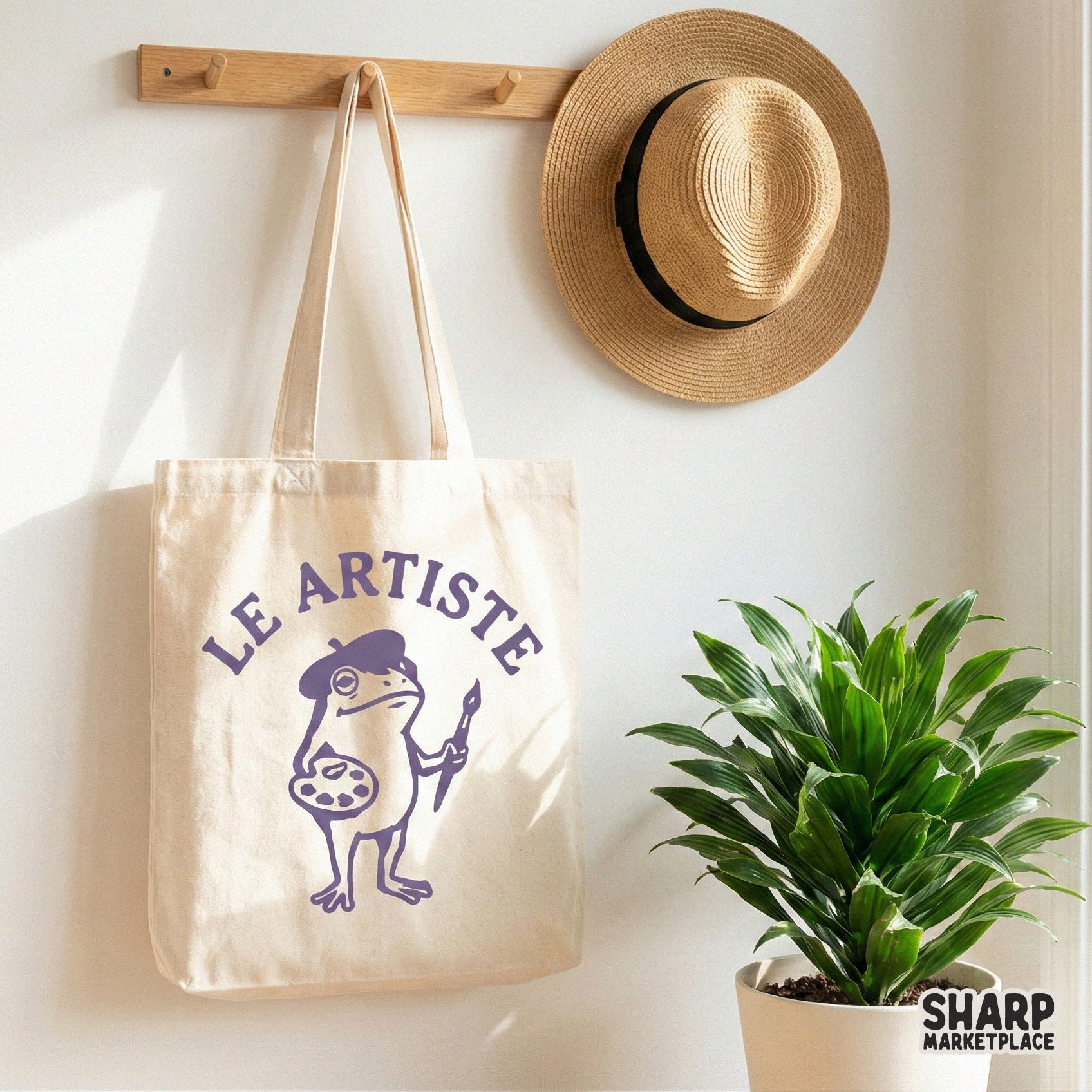 Le Artiste Frog PNG, Funny Artist Frog Digital Design - 300 DPI Design