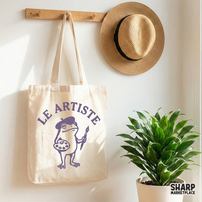 Le Artiste Frog PNG, Funny Artist Frog Digital Design - 300 DPI Design