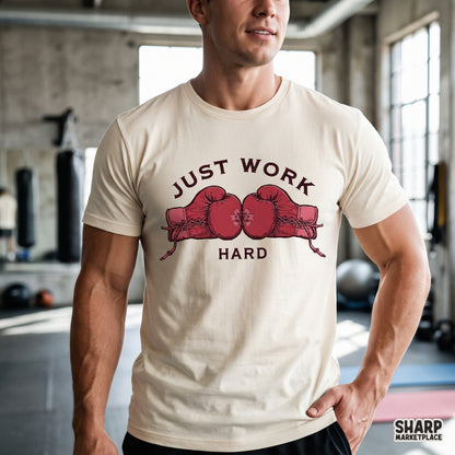 Just Work Hard Red Boxing Gloves Touch, Popular Trending