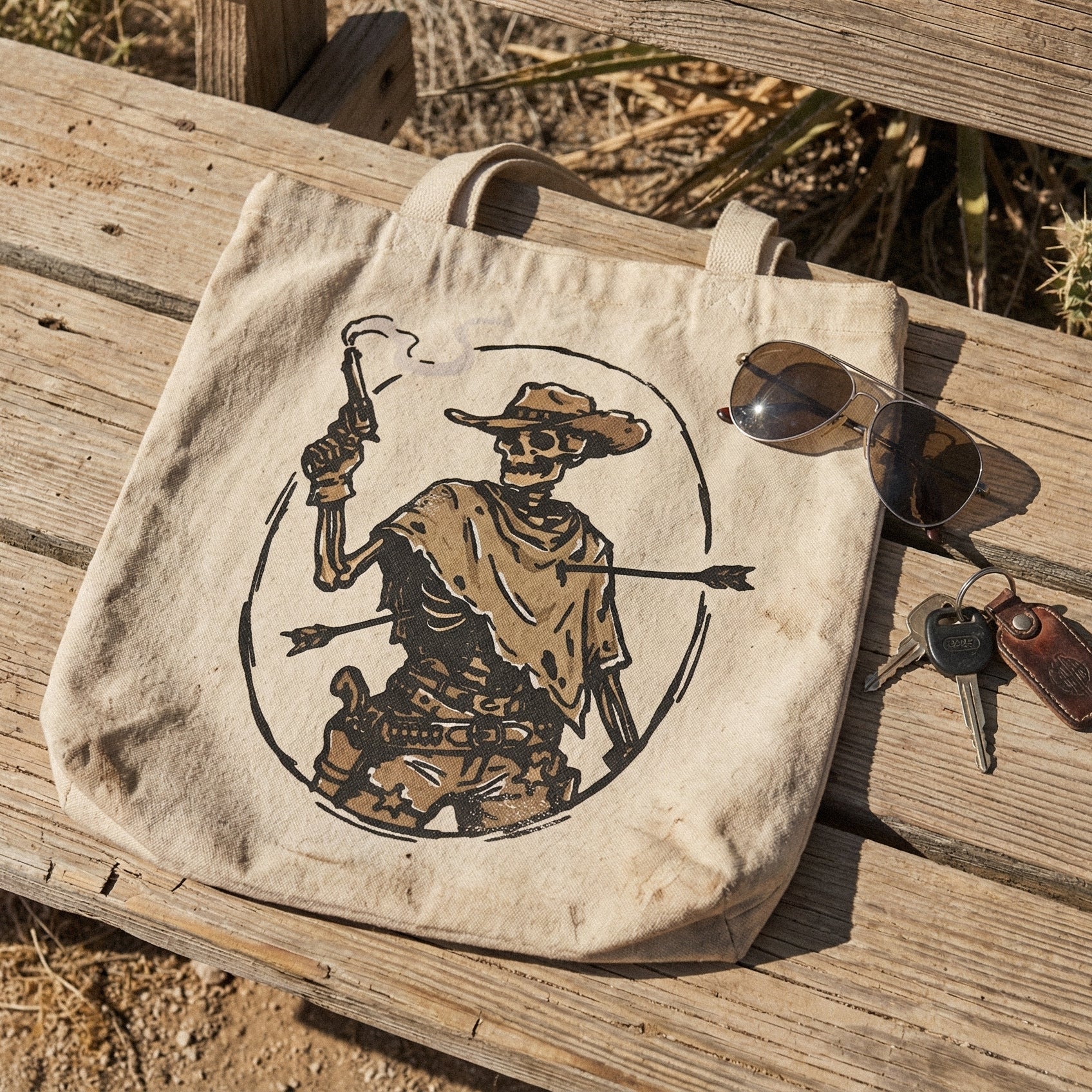 Cowboy Skeleton PNG Western Art, Vintage Gunslinger PNG - 300 DPI Design