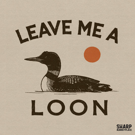 Retro lake life loon bird graphic for funny sublimation png shirts and sarcastic introvert saying designs